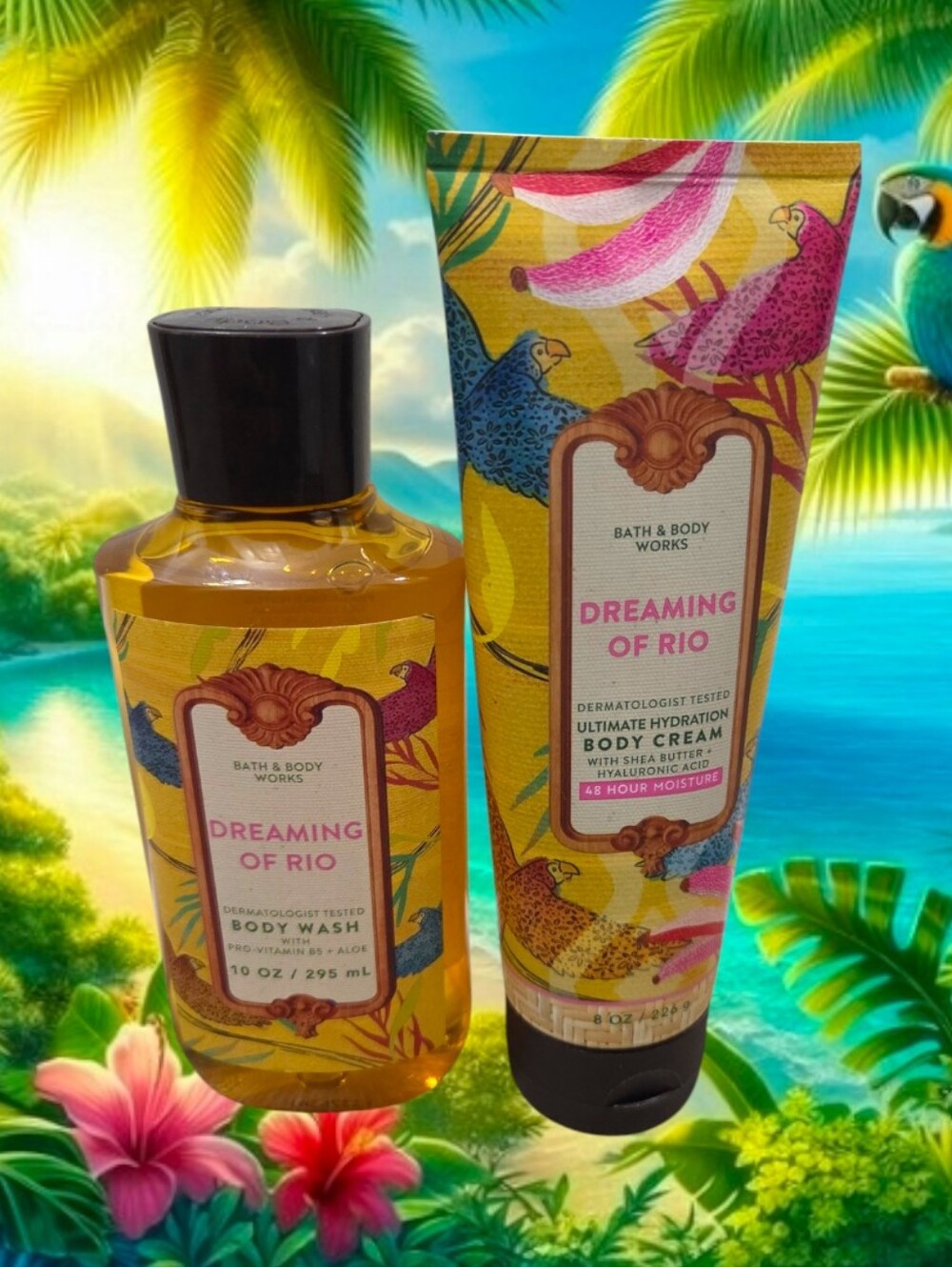 Bath & Body Works Dreaming of Rio Body Wash & Body Cream Set
